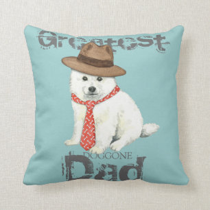 Eskie Dad Throw Pillow