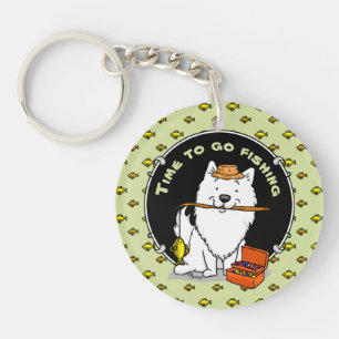 Eskie Fishing American Eskimo Dog - mignon
