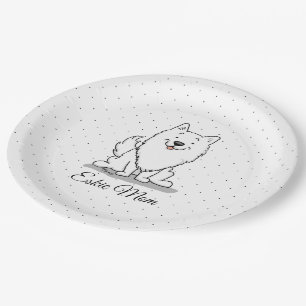Eskie Mom - American Eskimo Dog Mom Cute Paper Plate