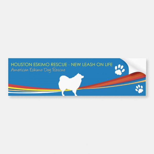 Eskie Rescue Bumper Sticker 2 (Front)