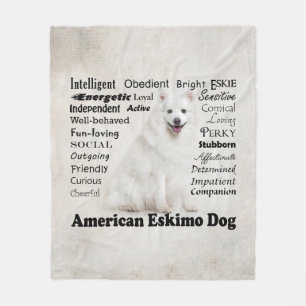 Eskie Traits Fleece Blanket