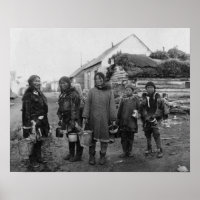 Eskimo Berry Pickers in Nome, Alaska Photograph