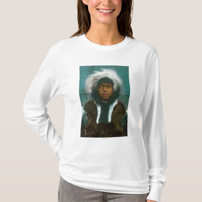 Eskimo Boy named "Menadelook" T-Shirt (Front)