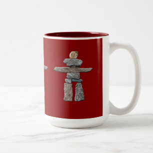 Eskimo Cairn, Inuit Inukshuk Drinking Mug