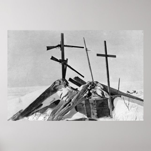 Eskimo Grave in Alaska Photograph Poster (Front)