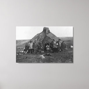 Eskimo Igloo Near Nome, Alaska Photograph Canvas Print