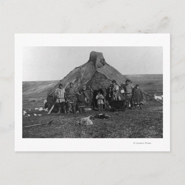 Eskimo Igloo Near Nome, Alaska Photograph Postcard (Front)