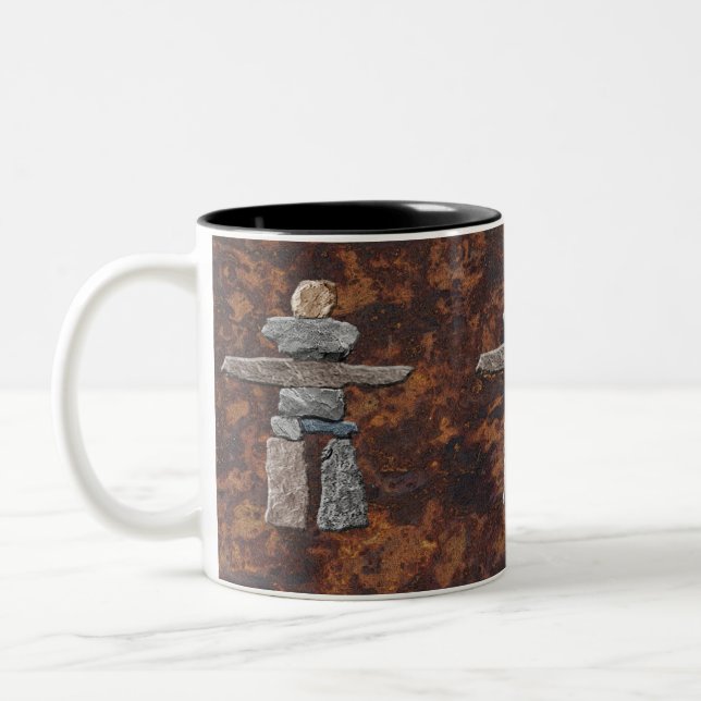 Eskimo, Inuit Inukshuk Drinking Mug (Left)