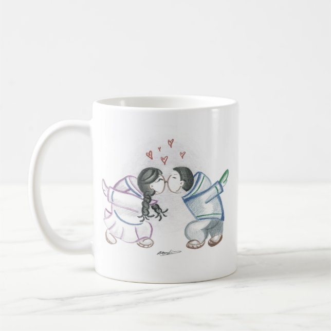 Eskimo Kisses Coffee Mug (Left)