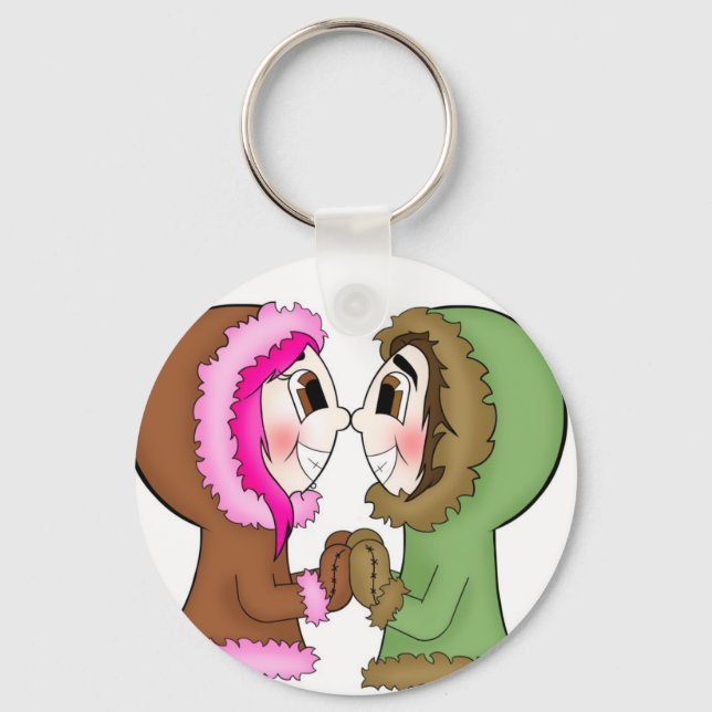 eskimo kisses keychain (Front)