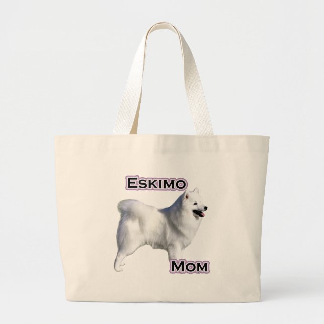 Eskimo Mom 4 Large Tote Bag (Front)