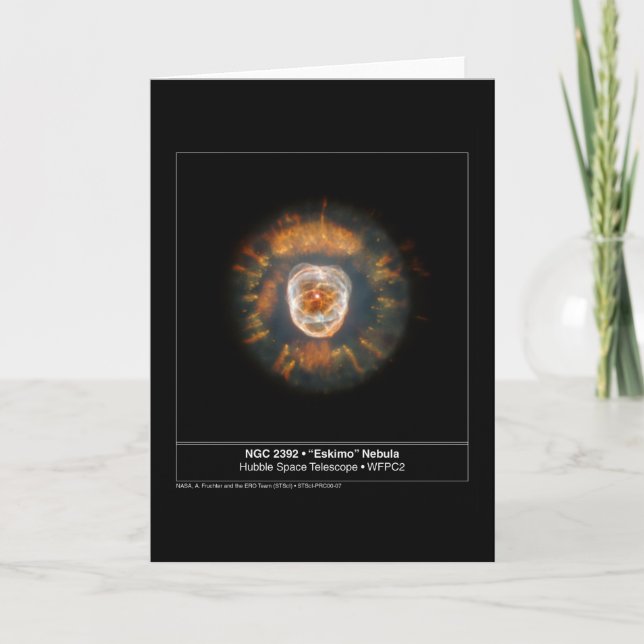 Eskimo Nebula 2392 Hubble Telescope Card (Front)