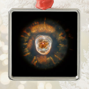 Eskimo Nebula Postcard Metal Ornament
