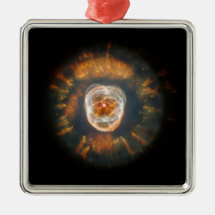 Eskimo Nebula Postcard Metal Ornament
