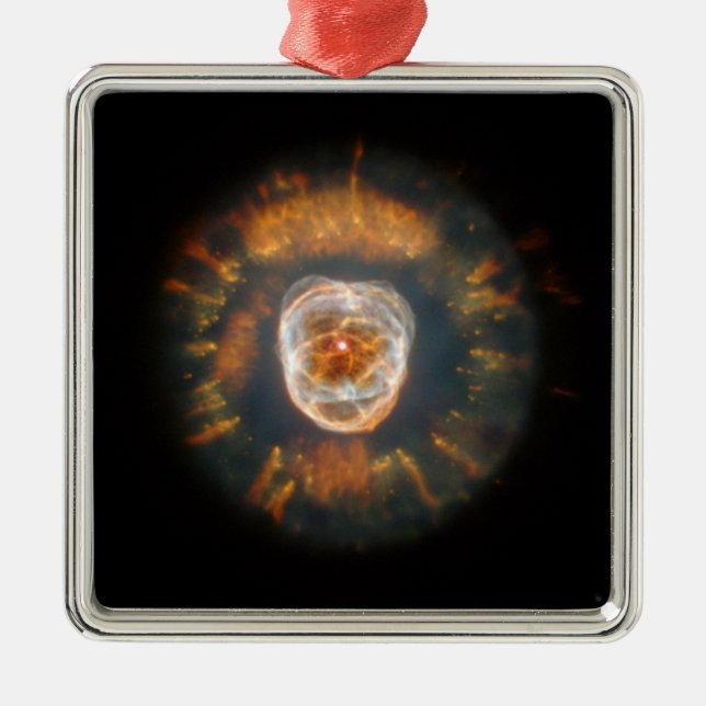Eskimo Nebula Postcard Metal Ornament (Front)