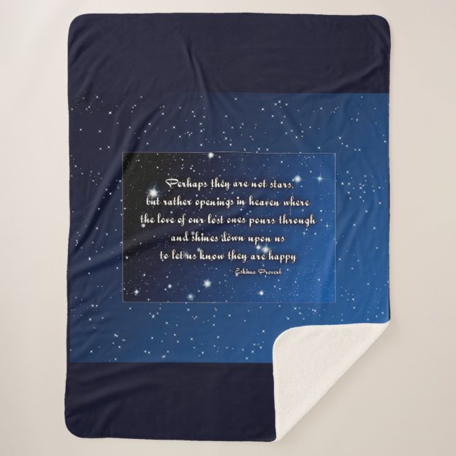 Eskimo Proverb  Perhaps they are not stars   Sherpa Blanket (Front)