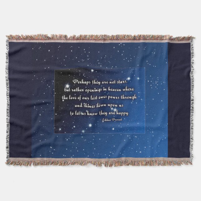 Eskimo Proverb  Perhaps they are not stars   Throw Blanket (Front)
