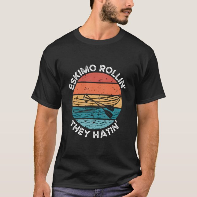 Eskimo Rollin' They In' Backprint Canoe T-Shirt (Front)