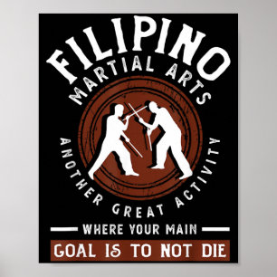 Eskrima Kali Arnis Escrima Sticks Filipino Martial Poster