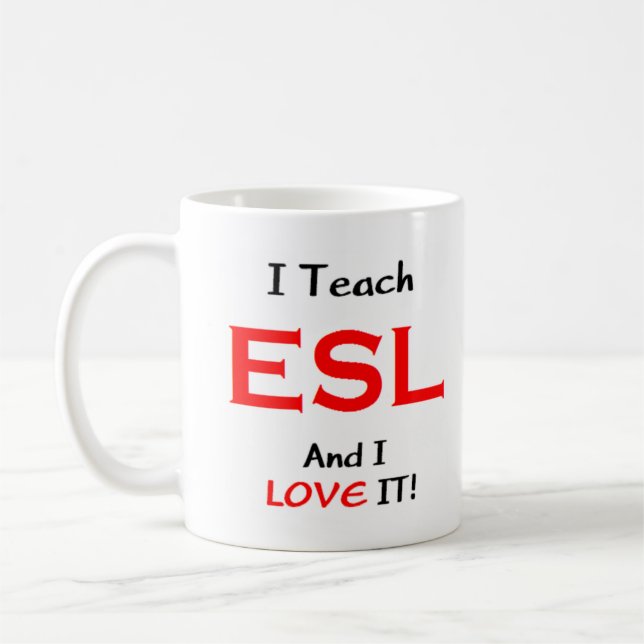 esl teach & love coffee mug (Left)