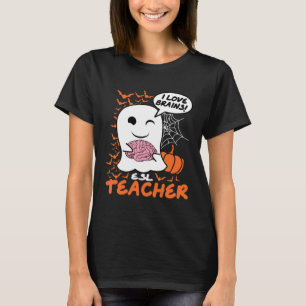 ESL Teacher Cute Ghost Halloween Teacher T-Shirt