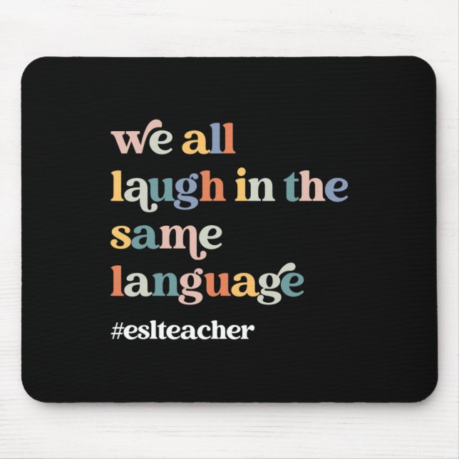 ESL Teacher ESOL Student Cute Retro Back To School Mouse Pad (Front)