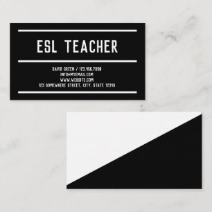 ESL Teacher Tutor Business Card