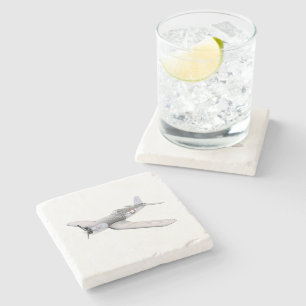 ESM F-4U Corsair Airplane Illustration Stone Coaster