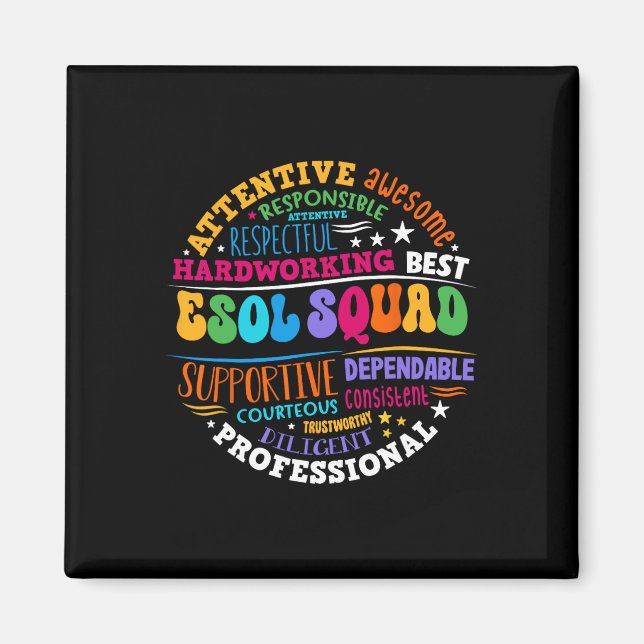 Esol Squad Teachers And Students Team Back To Scho Magnet (Front)