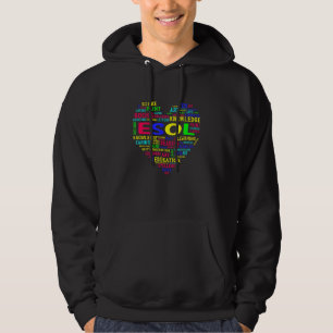 Esol Team Heart Back To School Teacher Student Hoodie