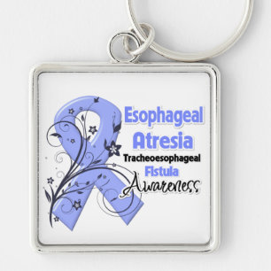 Esophageal Atresia Awareness Ribbon Keychain