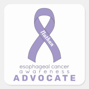 Esophageal Cancer Advocate White Square Sticker