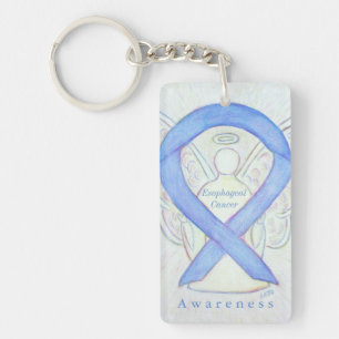 Esophageal Cancer Angel Awareness Ribbon Keychain