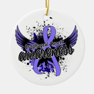 Esophageal Cancer Awareness 16 Ceramic Ornament