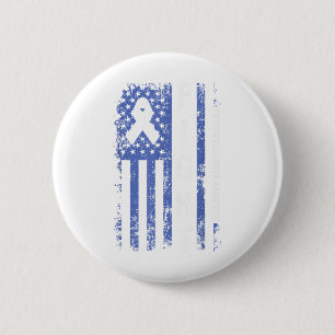 Esophageal Cancer Awareness American Flag Esophage 2 Inch Round Button