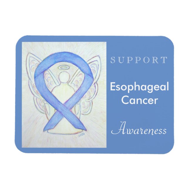 Esophageal Cancer Awareness Angel Custom Magnet (Horizontal)