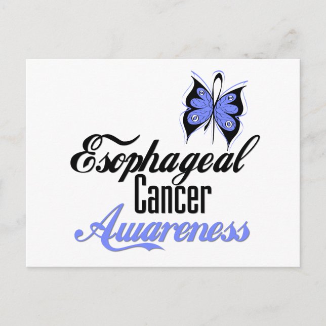 Esophageal Cancer Awareness Butterfly Postcard (Front)