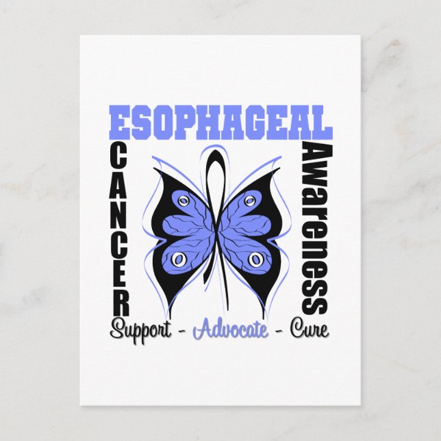 Esophageal Cancer Awareness Butterfly Postcard (Front)