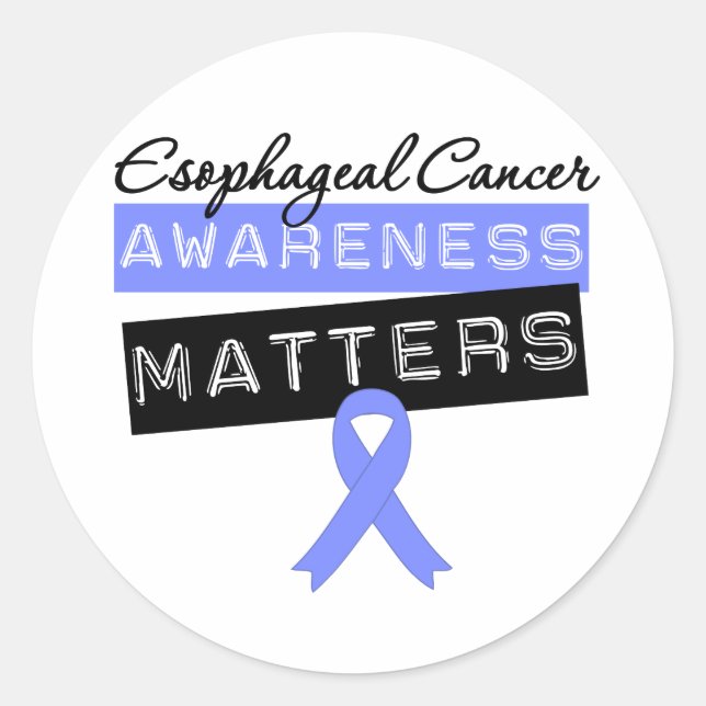 Esophageal Cancer Awareness Matters Classic Round Sticker (Front)