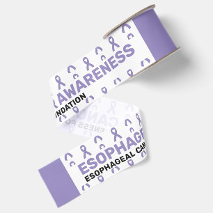 Esophageal Cancer Awareness Pattern Ribbon Grosgrain Ribbon