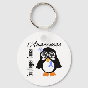 Esophageal Cancer Awareness Penguin Keychain