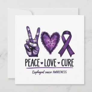 Esophageal cancer awareness Piece Purple Ribbon