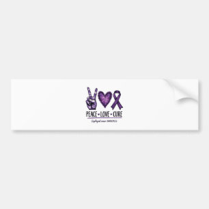 Esophageal cancer awareness Piece Purple Ribbon Bumper Sticker