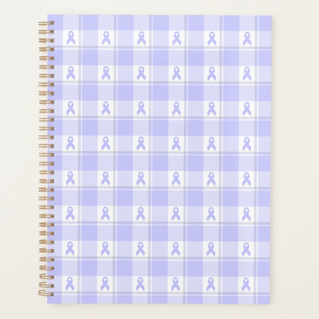 Esophageal Cancer Awareness Plaid Periwinkle (Devant)