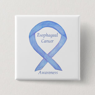 Esophageal Cancer Awareness Ribbon Custom Art Pin