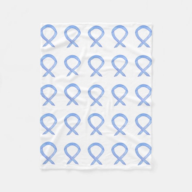 Esophageal Cancer Awareness Ribbon Fleece Blankets (Front)