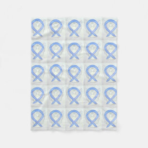 Esophageal Cancer Awareness Ribbon Fleece Blankets
