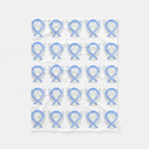 Esophageal Cancer Awareness Ribbon Fleece Blankets
