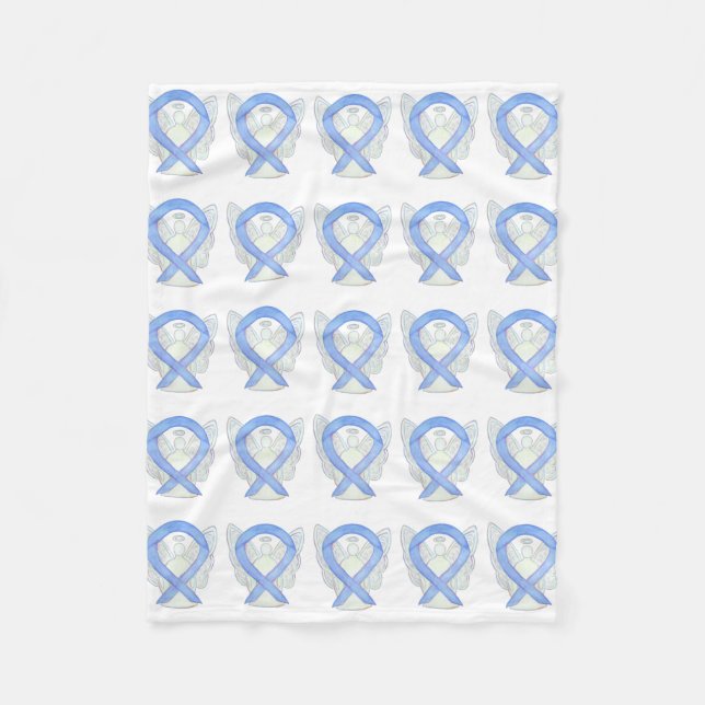 Esophageal Cancer Awareness Ribbon Fleece Blankets (Front)