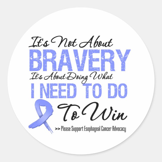Esophageal Cancer Battle Classic Round Sticker (Front)